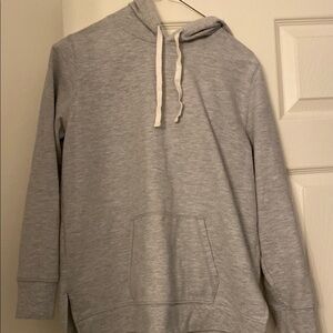 Women’s J Crew Gray Cotton-Blend Hoodie Sweatshirt